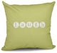 16"x16" Laugh, Word Print Pillow, Green