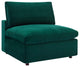 Commix Down Filled Overstuffed Performance Velvet 7-Piece Sectional Sofa Green