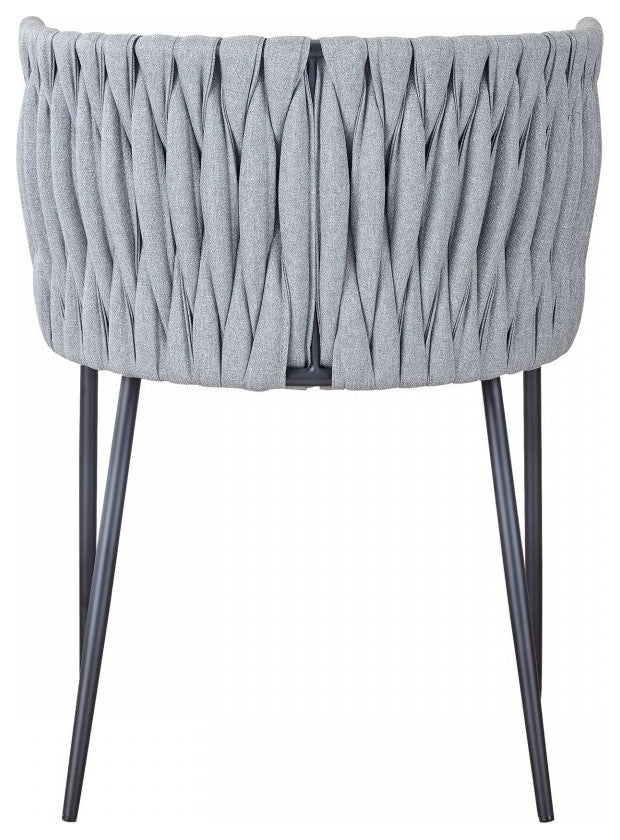 Light Gray Black Contemporary Dining Chair