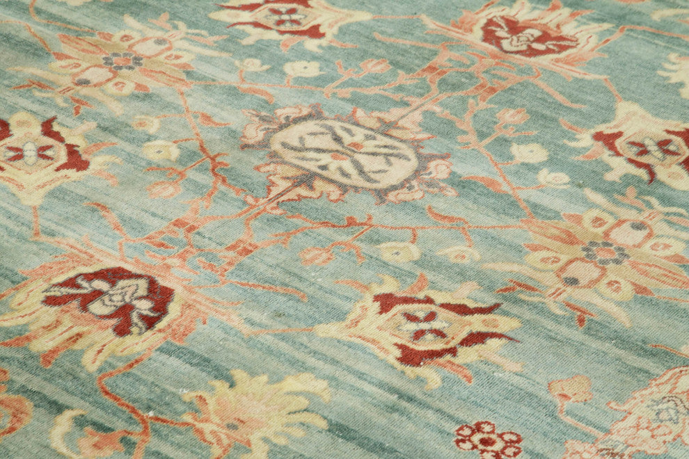 Rug N Carpet - Handmade Oriental 10' 1" x 13' 7" Large Oushak Area Rug