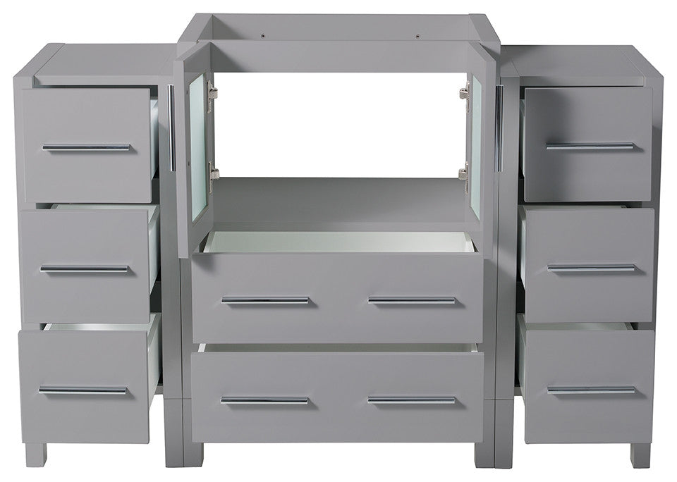 Torino Modern Bathroom Cabinet, Gray, 48"