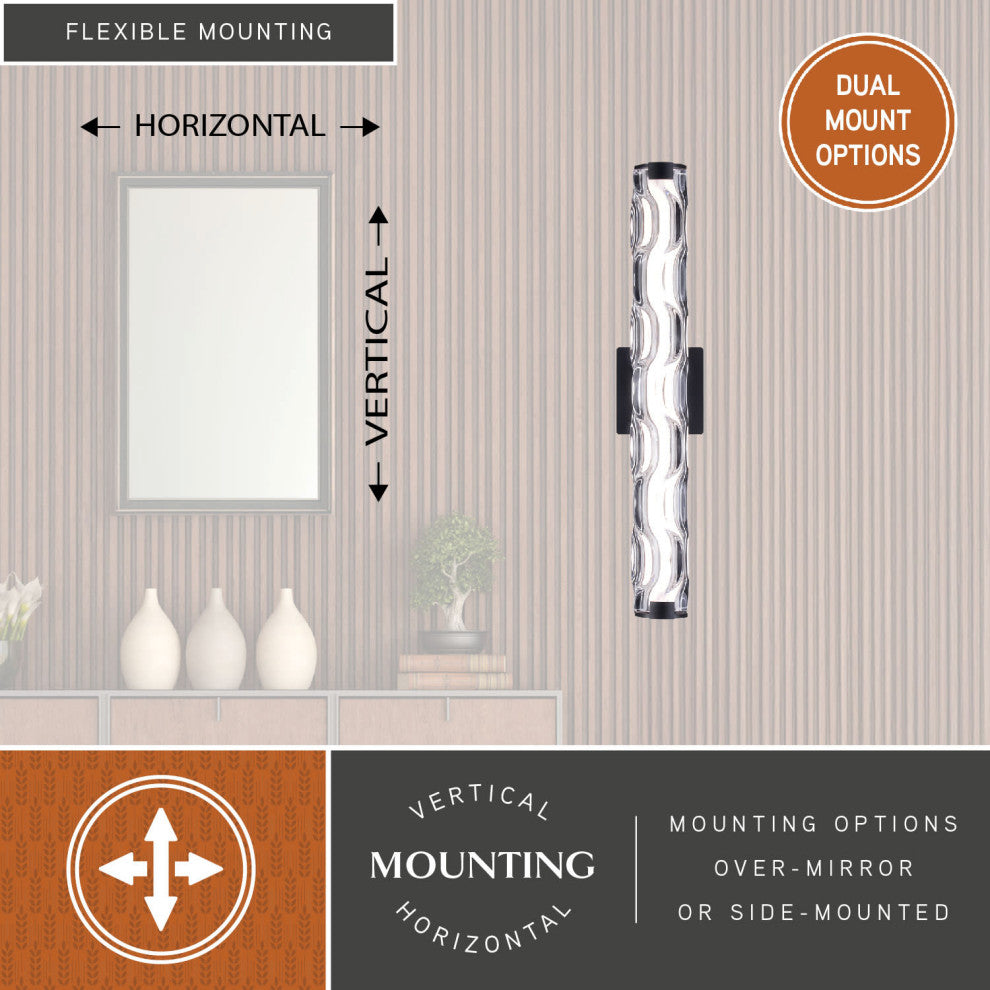 Marseille 24" LED Vanity Matte Black