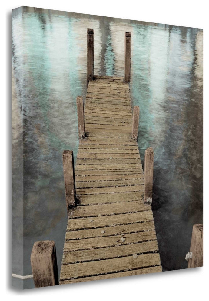 Small Dock on the Water 2 Giclee Wrap Canvas Wall Art