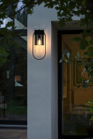 Home Living 8" Outdoor Wall Sconce, Black