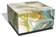 "Seaglass Garden II" Reverse Printed Glass Cocktail Table with Black Plinth Base