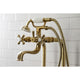 CCK226K7 Freestanding Tub Faucet Package With Supply Line, Brushed Brass