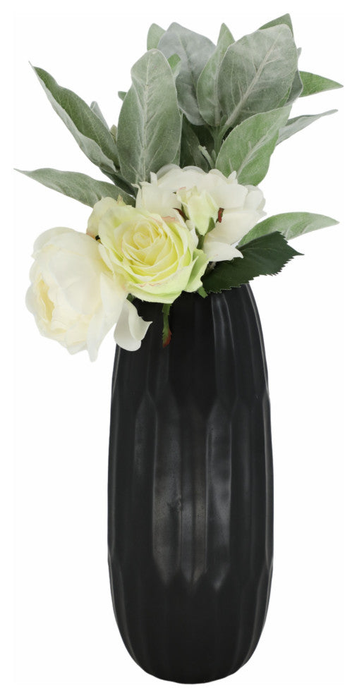 Ceramic 14" Vase, Black