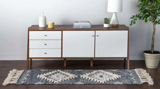 Unique Loom Ivory Mesa Area Rug, Navy Blue, 2'2x6', Runner