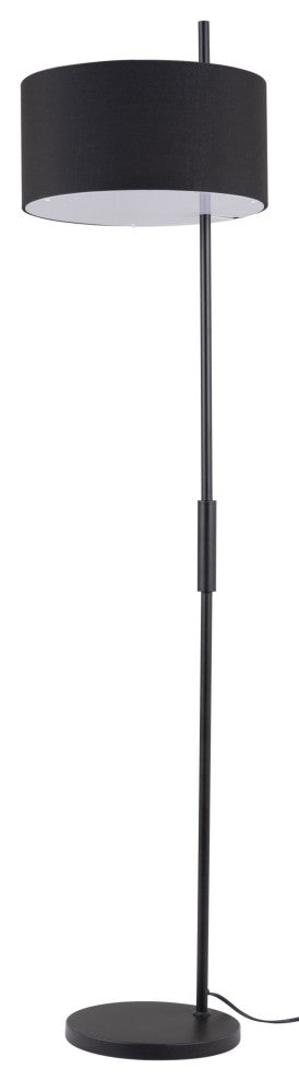 Floor Lamp Light, Steel Metal, Black, Kitchen Lounge Bistro Lobby Hospitality