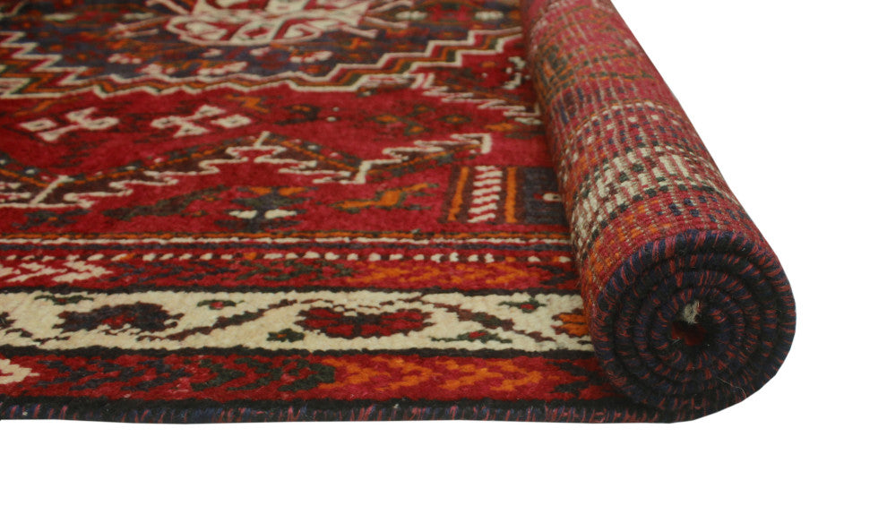 Fine Vintage Distressed Kristian Red Rug