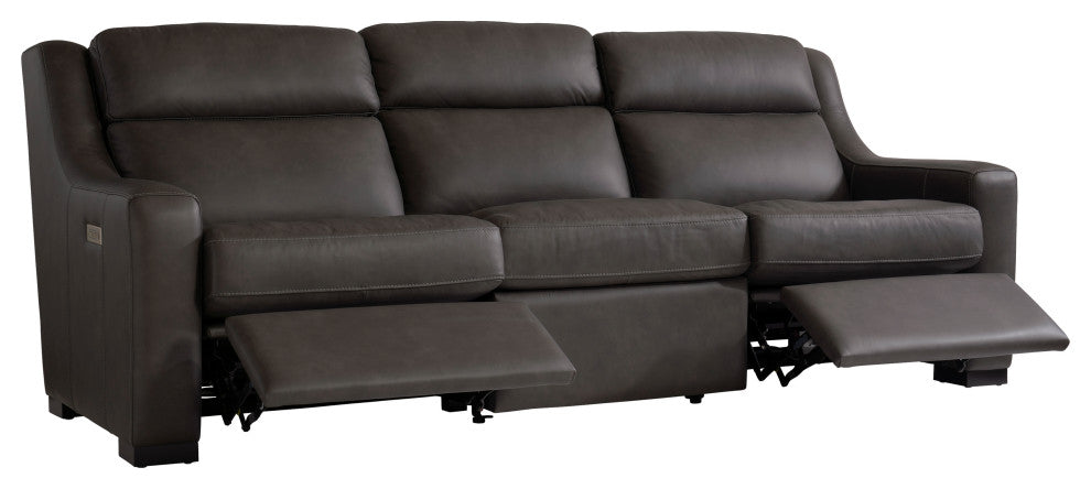 Bernhardt Germain Leather Power Motion Sofa
