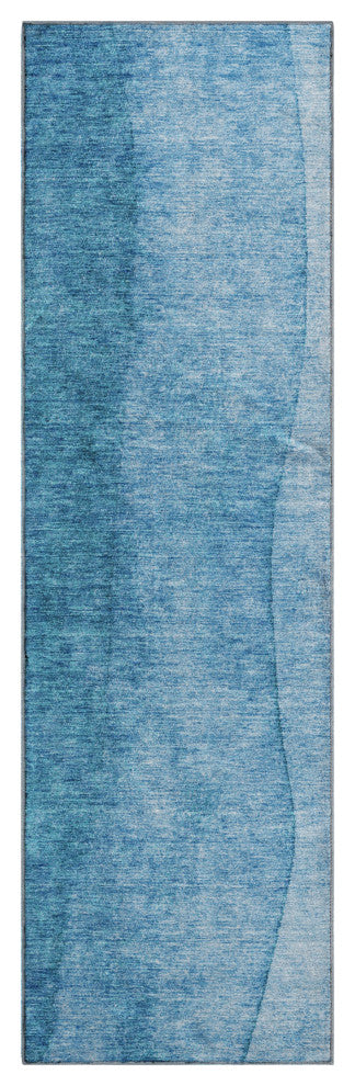 Premium Machine Washable Mayfield AMF625 Teal 2'3" x 7'6" Runner Rug