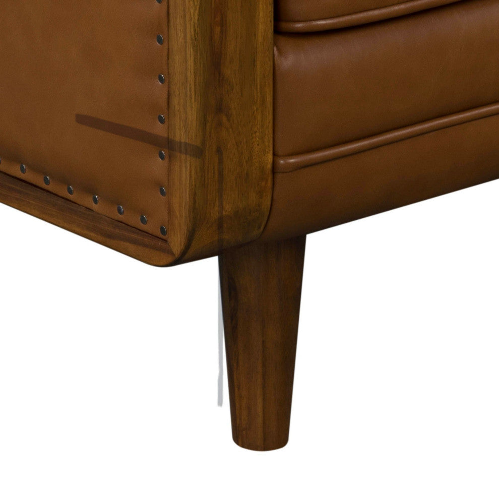 Las Vegas Mandalay 83" Wide Upholstered Sofa, Vegan Nut