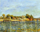 Alfred Sisley Sevres Bridge, 20"x25" Gallery Wrapped Canvas Print
