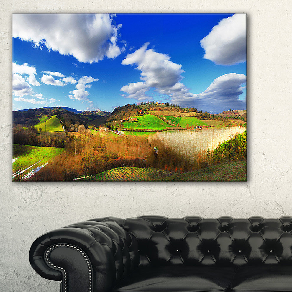 "Spectacular Toscana Panorama" Landscape Print Wall Artwork, 32"x16"