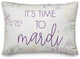 Time to Mardi 14x20 Spun Poly Pillow
