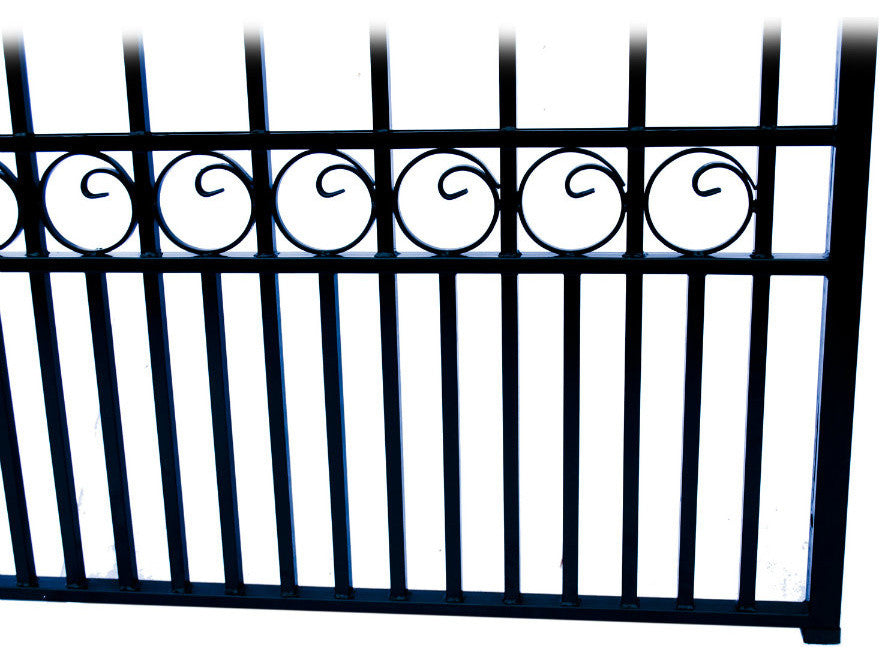 Aleko Driveway Iron Wrought Steel Gate London Style Single Swing, 18'