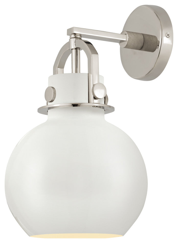 Innovations Lighting 710-1W-PN-M710-8W Newton Sphere 1 Light 8" Sconce