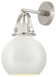Innovations Lighting 710-1W-PN-M710-8W Newton Sphere 1 Light 8" Sconce