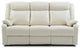 Wendover Faux Leather Double Reclining Sofa, Pearl