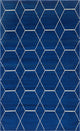 Unique Loom Pink Geometric Trellis Frieze 5' 0 x 8' 0 Area Rug