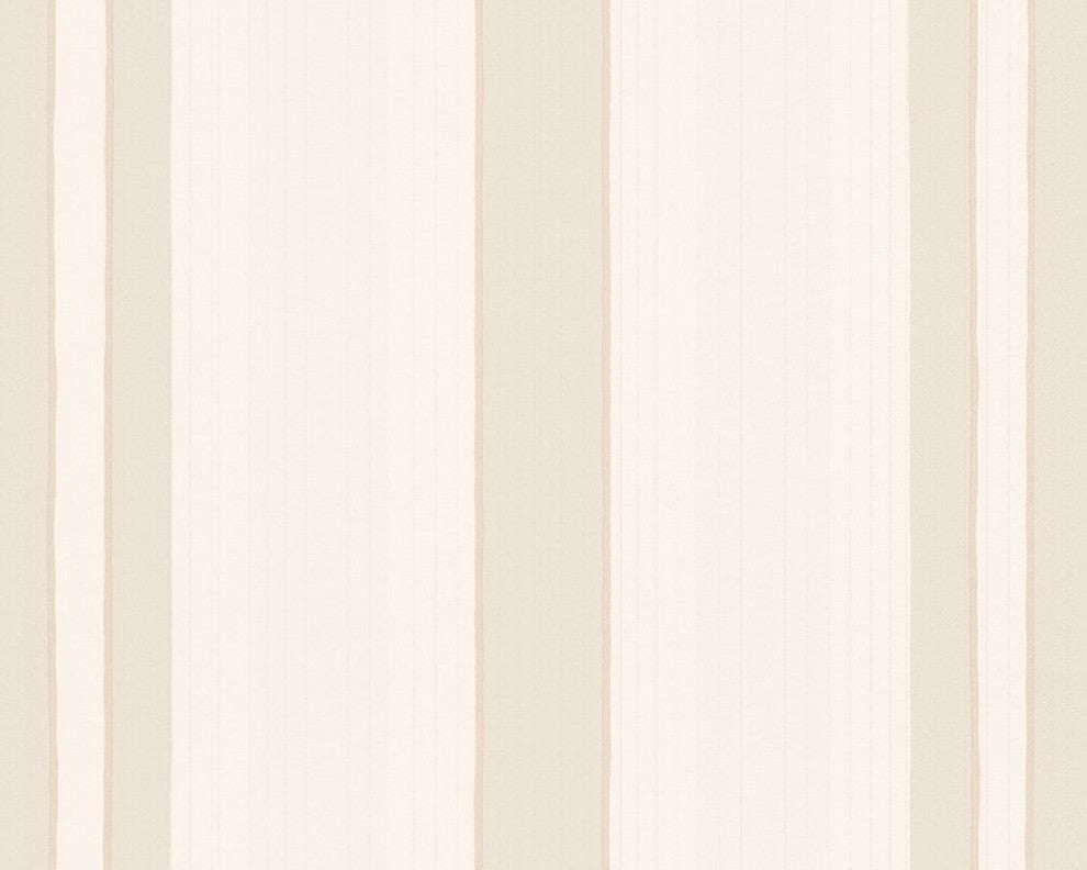 Caramello, Simple Caramel Striped Floral Wallpaper Sample Wall Decor