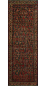 Semi Antique Mayerlin Blue/Beige Runner, 3'5x9'11