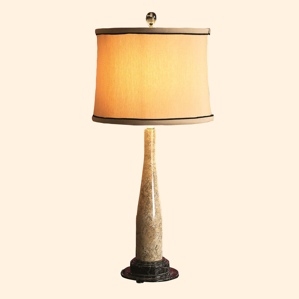 32" Tall Marble Table Lamp "Artica", Fossil