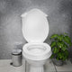 White Elongated Plastic Toilet Seat No Slam Slow Close Toilet Seat Lid Bumpers