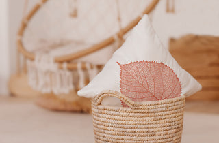 Leaf Study Accent Pillow With Removable Insert, Harvest Orange, 18"x18"