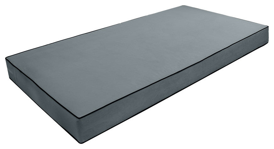 Contrast Pipe 8" Twin 75x39x8 Velvet Indoor Daybed Mattress |COVER ONLY|-AD347