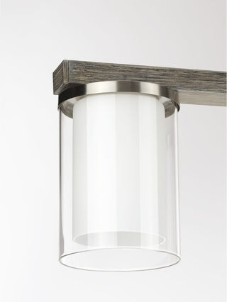 Mast Collection 4-Light Linear Chandelier, Brushed Nickel