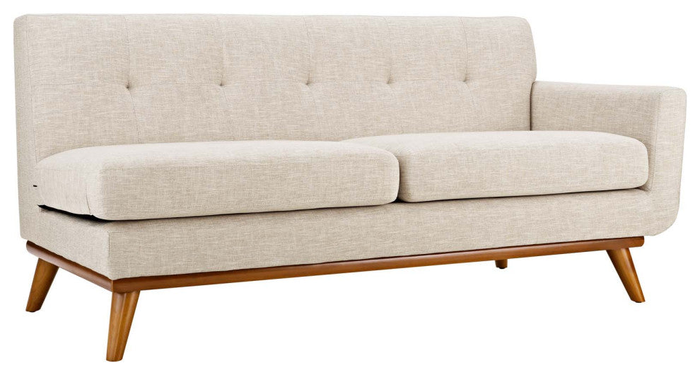 Modway Engage RigUpholstered Loveseat, Beige