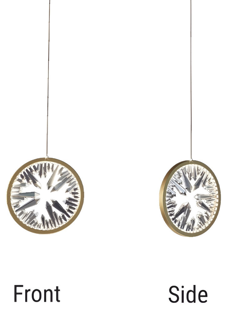 Bezaudun-les-Alpes | Gold Rings Crystal Chandelier, L1