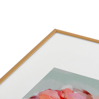 lunetricotee peonies abstract floral Metal Framed Art Print