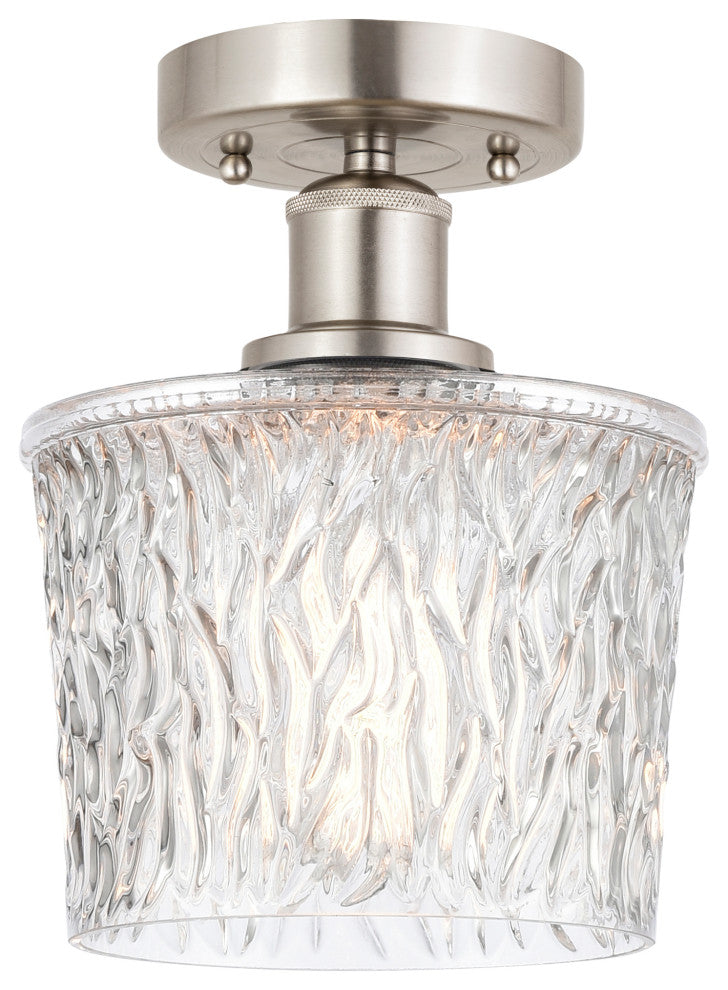 Innovations 616-1F-SN-G402 Niagra 1 Light Semi-Flush Mount, Brushed Satin Nickel