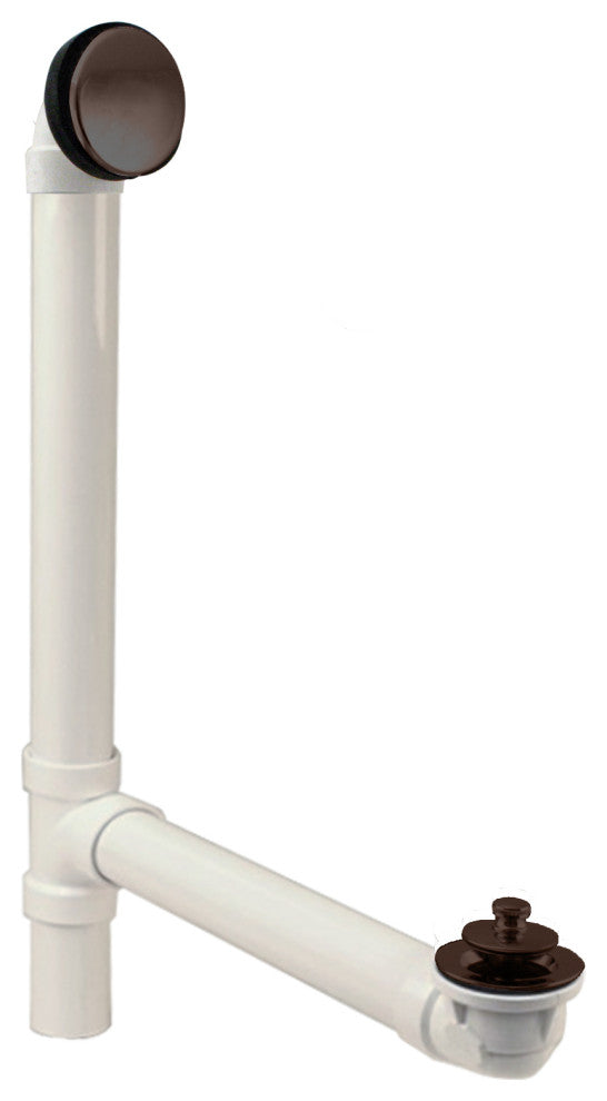 Illusionary Overflow 12" & 4" Sch. 40 PVC Bath Waste and Overflow Lift, Oil Rubbed Bronze