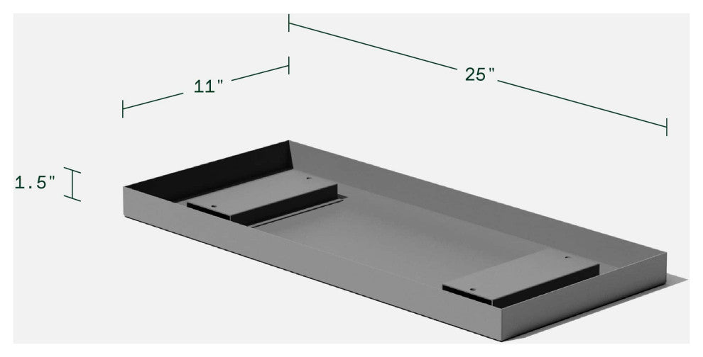 Long Box Series Trays, Gray, Small