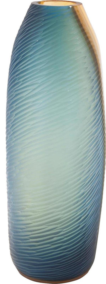 Mirina Oval Glass Vase, Traditional Style