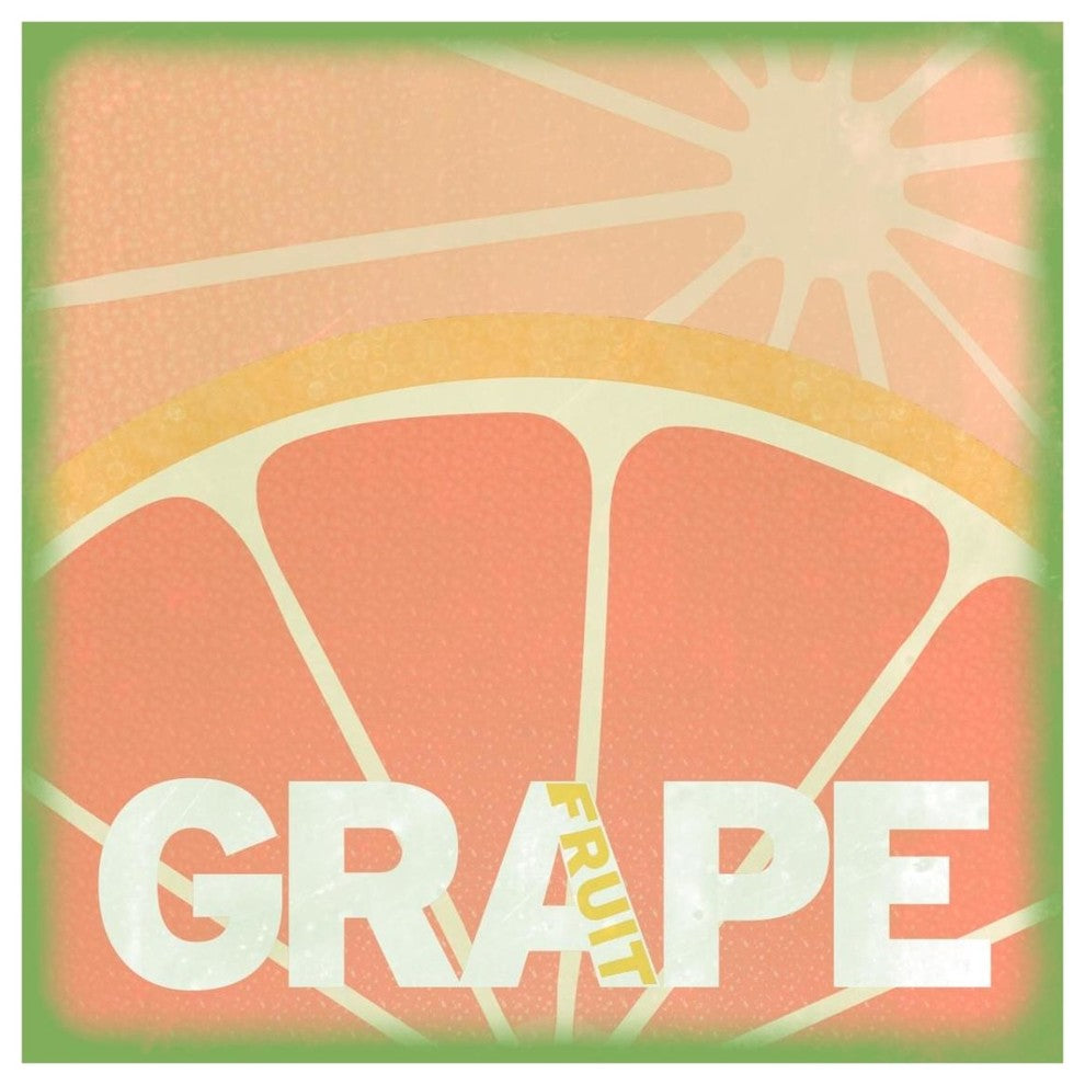 "Citrus - Grapefruit" Digital Paper Print by BG.Studio, 32"x32"