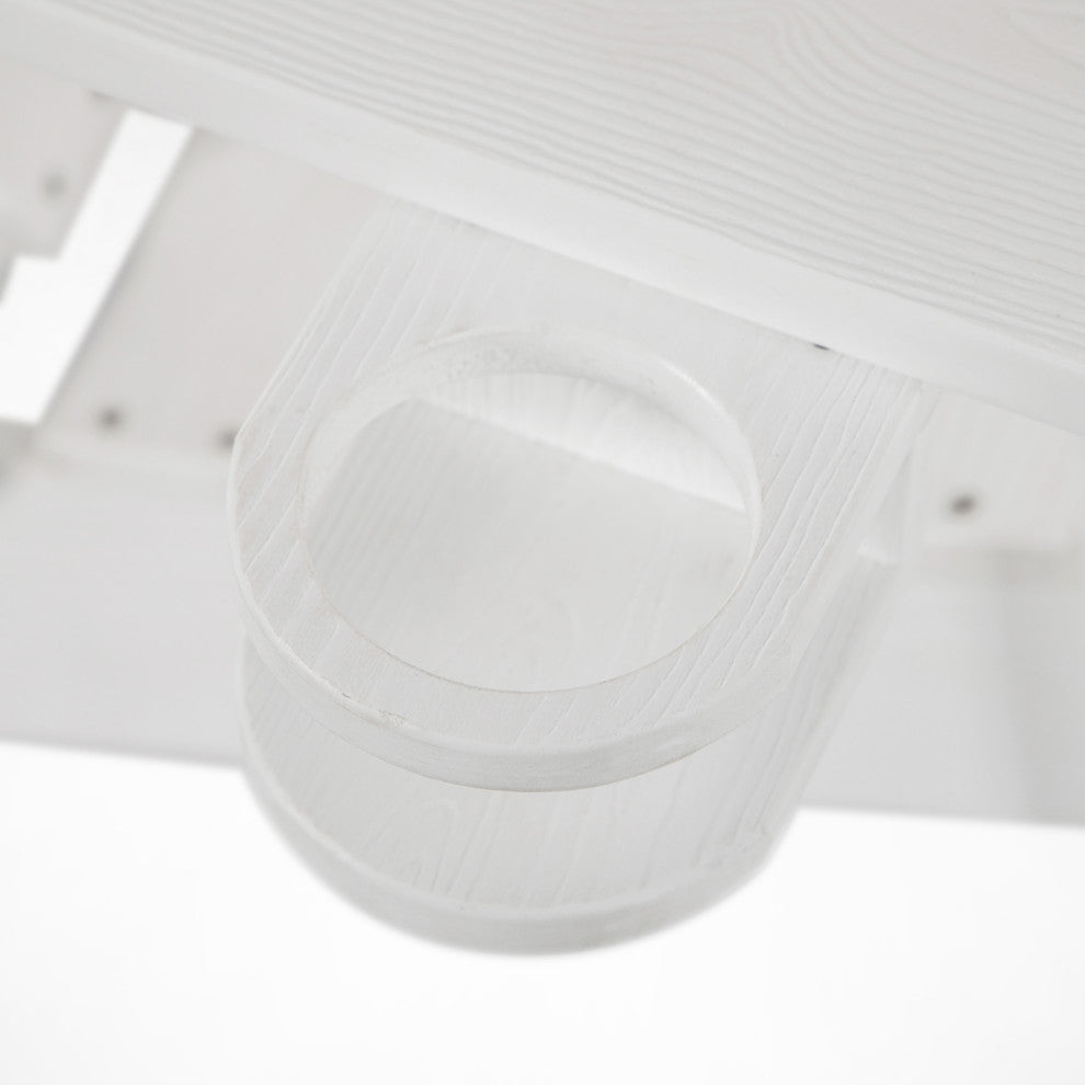 Inspired Home Colston Outdoor Chair, Weather Resistant, White