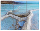 Beautiful Coast of the Dead Sea, Large Beach Canvas Wall Art, 36x28, 3 Panels