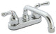 Chrome Laundry Tub Faucet, Long Spout, Contemporary Lever Hand