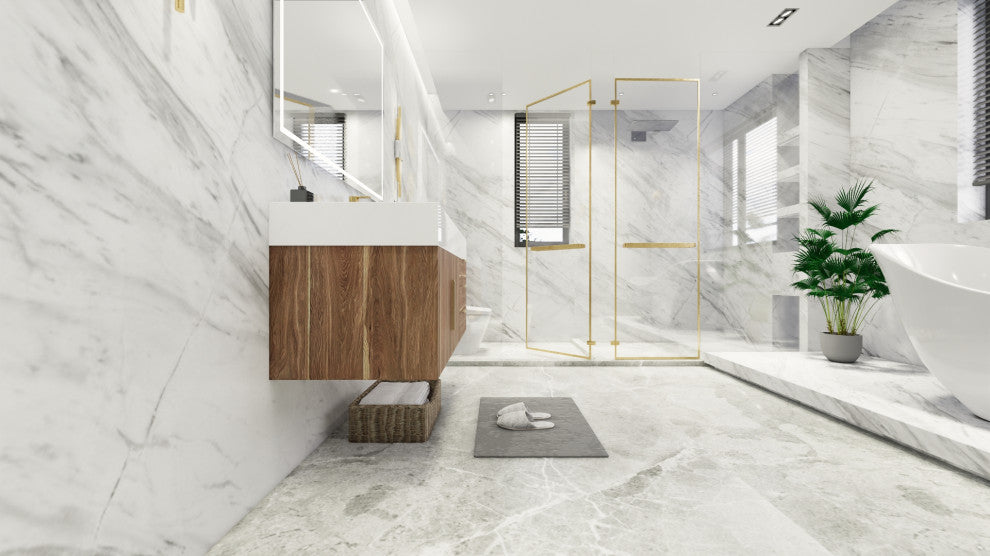 Madison 48" Wall Mounted Vanity with Reinforced Acrylic Sink, White Oak