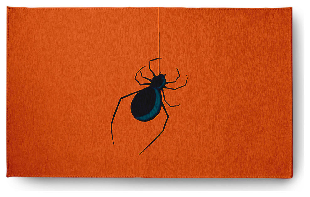 Eeek! Halloween Design Chenille Area Rug, Orange, 2'x3'