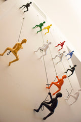 Climbing Man Wall Art, Green