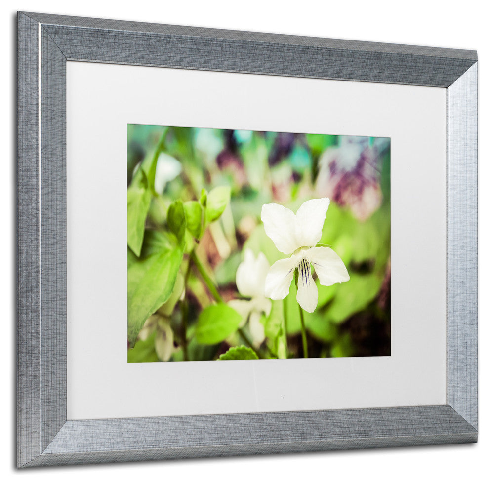 PIPA Fine Art ''Tranquil China Violet'' Matted Framed Art, 20x16