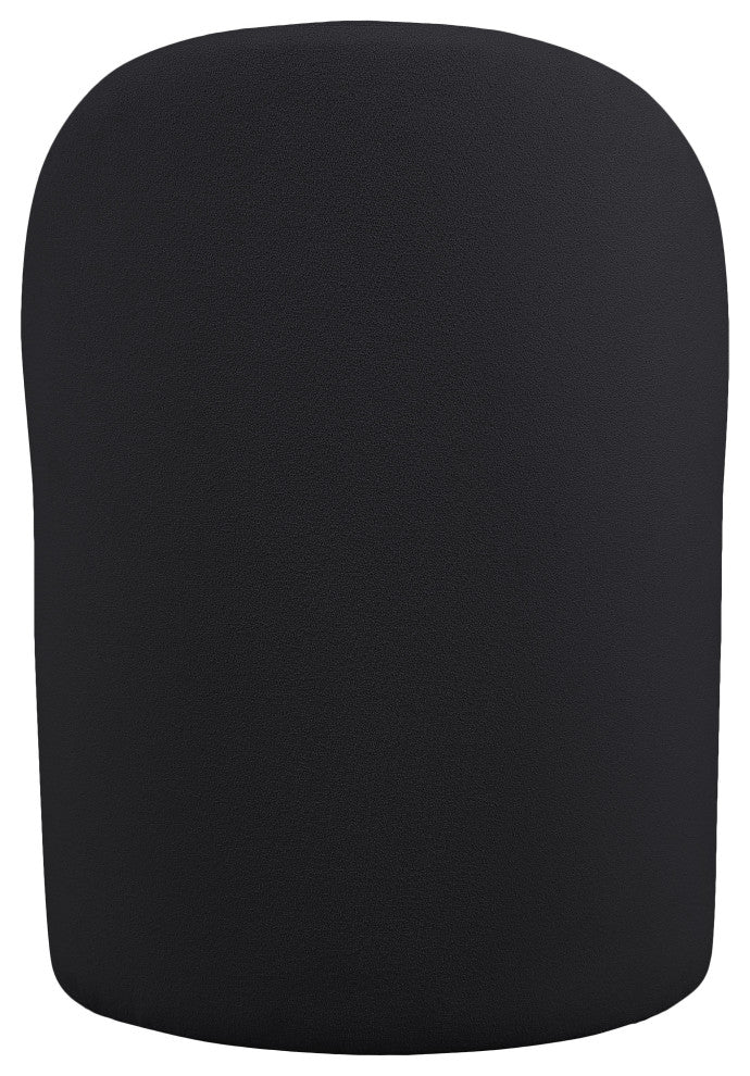 Hautely Boucle Fabric Upholstered Accent Chair, Black