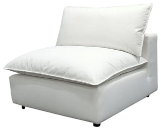 Cali Modular Armless Chair, Pearl