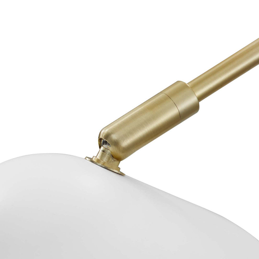 Sconce Wall Lamp Light Fixture, White, Metal, Modern Cafe Bistro Hospitality